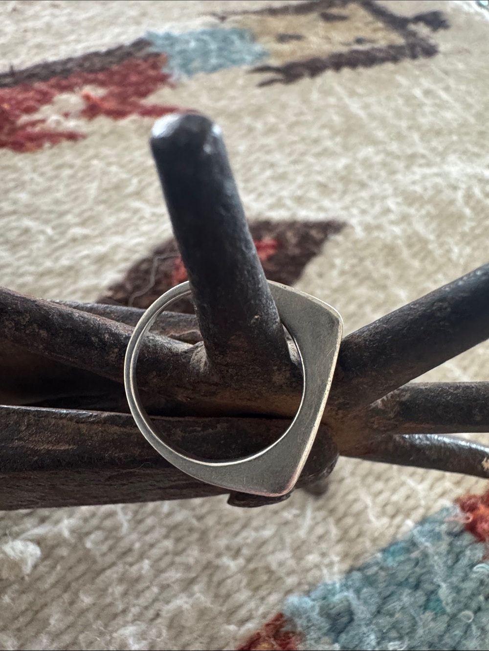 Ornate Silver Stackable Ring - Picture 3 of 6